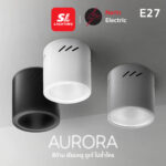 โคมไฟติดดาวน์ไลท์ติดลอย สีขาวด้าน ขั้ว E27 รุ่น AURORA SL SLIGHTING - Image 4