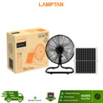 Lamptan พัดลมโซล่าเซลล์ พลังงานแสงอาทิตย์ SOLAR FAN 5 ใบพัด 17 นิ้ว พัดลมโซล่า เซลล์ รุ่น STS-02