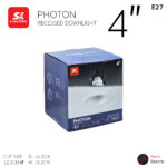 SL Lighting โคมฝังฝ้า ดาวน์ไลท์ 4 นิ้ว (ขาวด้าน) ขั้ว E27 รุ่น SLP-6PHOTON-4-WH SL PHOTON | เฉพาะโคม