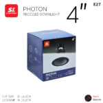 SL Lighting โคมฝังฝ้า ดาวน์ไลท์ 4 นิ้ว (ดำด้าน) ขั้ว E27 รุ่น SLP-6PHOTON-4-BK SL PHOTON | เฉพาะโคม