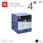 SL Lighting โคมฝังฝ้า ดาวน์ไลท์ 4 นิ้ว (เงินพ่นทราย) ขั้ว E27 รุ่น SLP-6PHOTON-4-E SL PHOTON | เฉพาะโคม