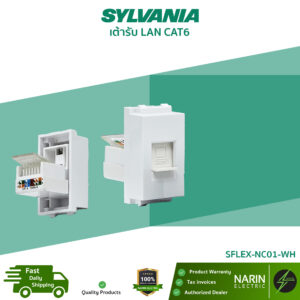 SYLVANIA เต้ารับ LAN CAT6 รุ่น SFLEX-NC01-WH